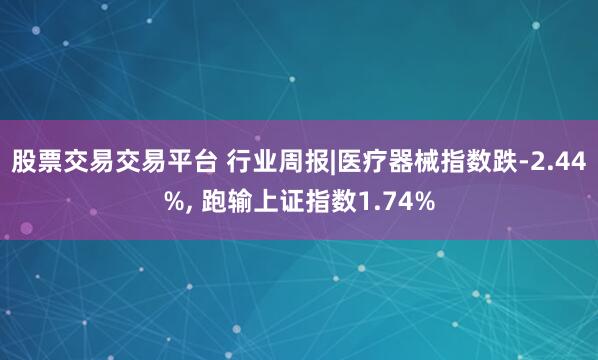 股票交易交易平台 行业周报|医疗器械指数跌-2.44%, 跑输上证指数1.74%