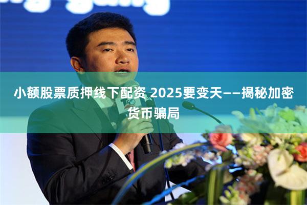 小额股票质押线下配资 2025要变天——揭秘加密货币骗局