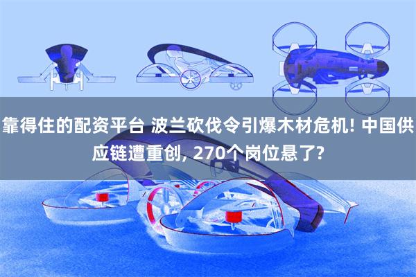 靠得住的配资平台 波兰砍伐令引爆木材危机! 中国供应链遭重创, 270个岗位悬了?